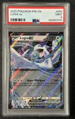 LUGIA EX PSA 9 2025 POKEMON PRISMATIC EVOLUTIONS #082/131 PRE EN 3751 - Image 1