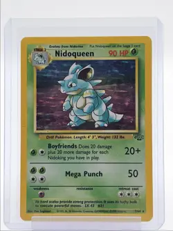 NIDOQUEEN 1999 POKEMON BASE SET JUNGLE HOLO RARE 7/64 Q1048 - Image 1