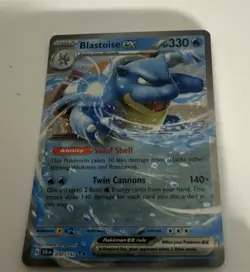 Pokemon Blastoise ex Double Rare EX Holo Stellar Crown Stamp 330 HP 030/142 - Image 1