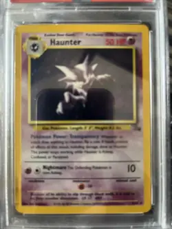1999 POKEMON FOSSIL #6 HAUNTER-HOLO PSA 8 - Image 2