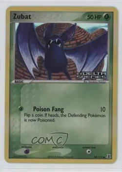 Zubat Reverse Foil Pokemon EX Delta Species #88 2005 - Image 1