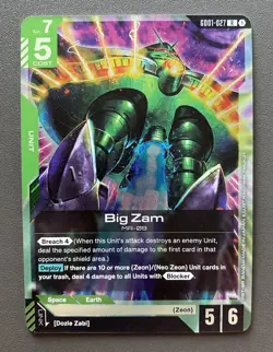Gundam TCG Card Game: Big Zam Foil # GD01-027 - Newtype Rising - Image 1