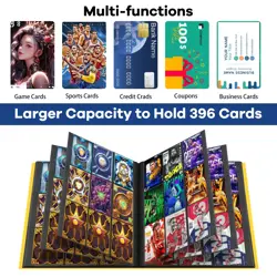 Byjoph Card Binder 9 Pocket Trading Card Album Folder 22 Pages 396 Card Capac... - Image 2