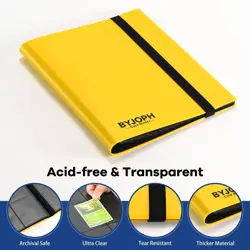 Byjoph Card Binder 9 Pocket Trading Card Album Folder 22 Pages 396 Card Capac... - Image 3