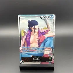 One Piece CCG Smoker Leader Card OP10-001 Holo 5000 Power Punk Hazard Navy - Image 1