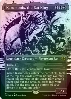 mtg magic Karumonix, the Rat King FOIL extended borderless showcase ENGLISH roi - Image 1