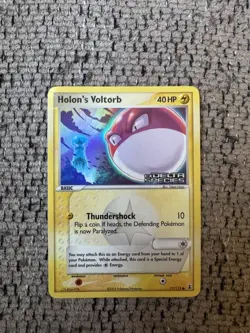 2005 Pokemon EX Delta Species 71/113 Holon's Voltorb Reverse Holo LP Rare Card - Image 1