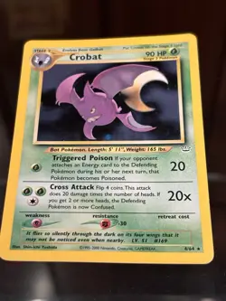 Crobat - 4/64 Neo Revelation - Holographic Pokemon Card WoTC - Image 4
