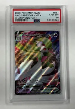 Gardevoir VMAX English Pokemon Card #17 Champions Path 2020 SWSH Full Art PSA 10 - Image 1
