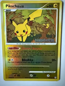 Pikachu 94/123 Reverse Holo 2007 Mysterious Treasures Pokemon Card LP - Image 1