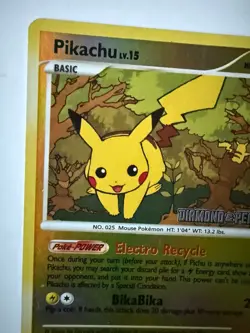 Pikachu 94/123 Reverse Holo 2007 Mysterious Treasures Pokemon Card LP - Image 2