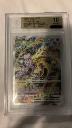 Mewtwo VSTAR BGS Pristine 10 GG44/GG70 Crown Zenith: Galarian Gallery Holo Card - Image 1