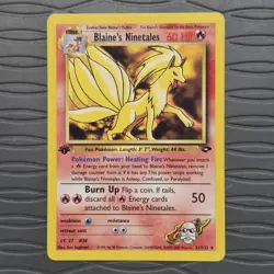 1st Edition Blaine's Ninetales Gym Challenge 21/132 Rare WotC Pokemon Card - Image 1