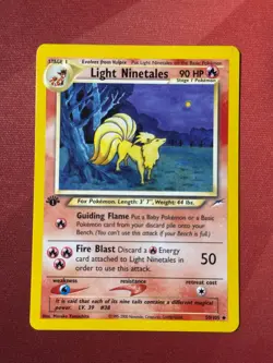 LIGHT NINETALES 50/105 Neo Destiny 1st EDITION Pokemon TCG card NM+ CLEAN! - Image 1