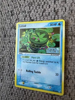 2006 Pokemon EX Crystal Guardians #55 Lotad Reverse Holo LP Rare Card STAMPED - Image 2