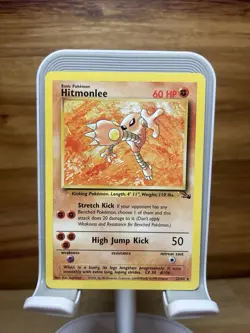 Hitmonlee 22/62 Fossil Non-Holo Rare Pokemon Card WOTC TCG - Image 1