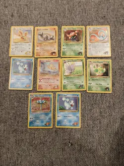 Vintage Pokemon WOTC Gym Heroes Gym Challenge 10 Card Lot Poor Condition - Image 1
