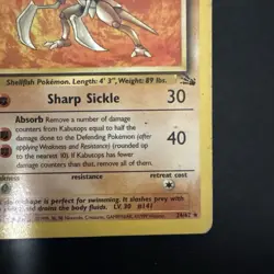 Pokemon TCG Kabutops 24/62 Fossil Unlimited Non-Holo Card WotC 1999 - Image 4