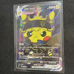 Mint Pokemon Pikachu Cosplay Asta DIY Kawaii Holo Card - Image 1