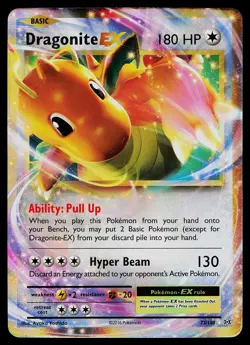 Pokemon Card - Dragonite EX Evolutions 72/108 Holo Rare EX 2016 - Image 1