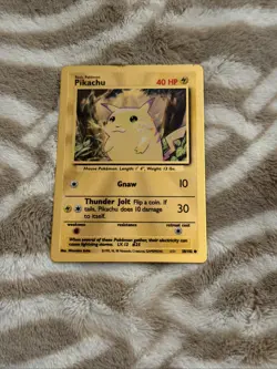 Pokemon 2021 Celebrations Pikachu Gold Metal Promo Card #58/102 Heavily Played - Image 1