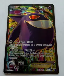 Gengar EX 114/119 Full Art Ultra Rare Holo Pokemon Card XY Phantom Forces 2014 - Image 1