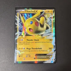 Pokemon Pikachu EX XY174 Promo Holo 130 HP Basic Trading Card Pokemon Promos - Image 1