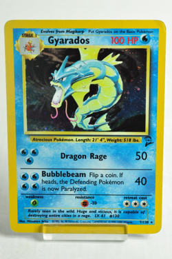 Pokemon card TCG Gyarados 7/130 Holo Rare Base Set 2 2000 English MP - Image 1