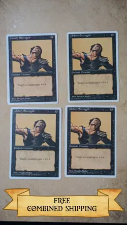 MTG: 4x Unholy Strength, 4th Edition Core Set Magic the Gathering - Image 1