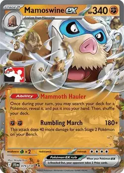 Mamoswine ex Double Rare Prize Pack Series Cards 079/159 NM - Image 1