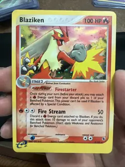 Pokemon TCG Blaziken EX Holo Rare Card Ruby and Sapphire 2003, 3/109 - Image 1