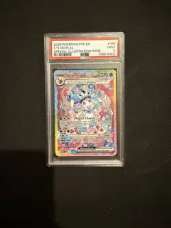 Pokemon TCG Prismatic Evolution Sylveon EX Card 156/131 PSA 9 - Image 1