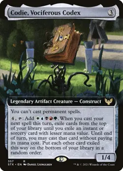 1x Codie, Vociferous Codex Extended Art STX NM x1 Mtg Magic Gathering Changie - Image 1