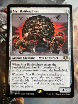 1x Myr Battlesphere (254/373) Commander 2014 LP MTG Magic the Gathering x1 MKE - Image 1