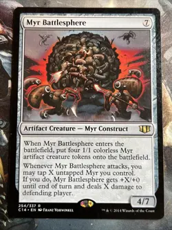 1x Myr Battlesphere (254/373) Commander 2014 LP MTG Magic the Gathering x1 MKE - Image 3