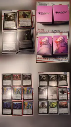 189 Pc. Magic The Gathering GREEN RARES & MYTHICS Lot (Mostly Commander Ed.) - Image 1