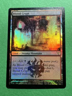 **Blood Crypt** ~Dissension~ {FOIL} Mtg: Magic the Gathering, Light Play (LP) - Image 1