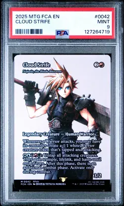 2025 MTG Final Fantasy Through The Ages #0042 Cloud Strife PSA 9 - Image 1