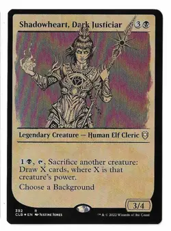 MTG Shadowheart, Dark Justiciar Showcase FOIL Battle for Baldur's Gate (CLB) 392 - Image 1