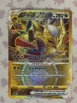 Pokemon Giratina VSTAR 212/196 Lost Origins Secret Rare Card Near Mint Condition - Image 1