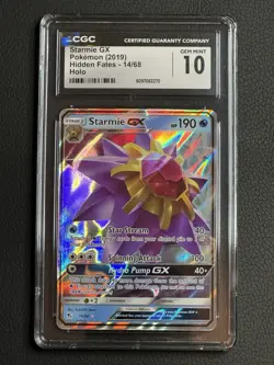 Pokemon Starmie GX Holo Ultra Rare 14/68 Hidden Fates CGC 10 190 HP - Image 1
