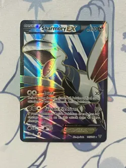 Skarmory EX 145/146 Holo Full Art XY Base Set Pokemon Card CLEAN - Image 1
