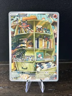 Pokemon TCG Litten Temporal Forces Illustration Card 167/162 Near Mint Condition - Image 1