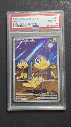 Pokemon - Helioptile Illustration Rare 143 *GEM MINT PSA 10* Mega Evolutions - Image 1