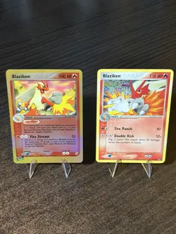 [2 Card Lot] Pokemon TCG Blaziken Holo Ruby & Sapphire 3/109 & Pop Series 1/17 - Image 2