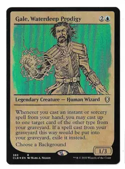 MTG Gale, Waterdeep Prodigy Showcase FOIL Battle for Baldur's Gate (CLB) #383 - Image 1