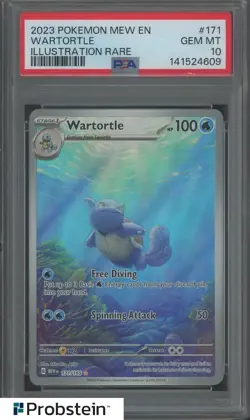 2023 Pokemon MEW EN Illustration Rare #171 Wartortle PSA 10 GEM MINT - Image 1