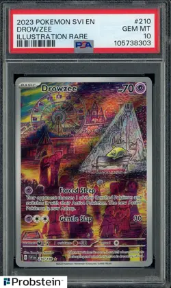 #2 2023 Pokemon SVI EN Illustration Rare #210 Drowzee PSA 10 GEM MINT - Image 1