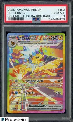 #1 2025 Pokemon PRE EN Special Illustration Rare #153 Jolteon ex PSA 10 GEM MINT - Image 1