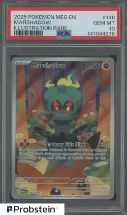 2025 Pokemon MEG EN Illustration Rare #146 Marshadow PSA 10 GEM MINT - Image 1